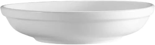 Vista 2 de CAC China SAL-2 - Ensaladera redonda de porcelana de 48 onzas, 10-1/2 x 2-1/8 pulgadas, súper blanco, caja de 12