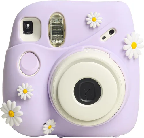 Vista 9 de Rieibi Funda de piel sintética Mini 7+, funda protectora para cámara instantánea Fujifilm Instax Mini 7+ con correa de hombro ajustable
