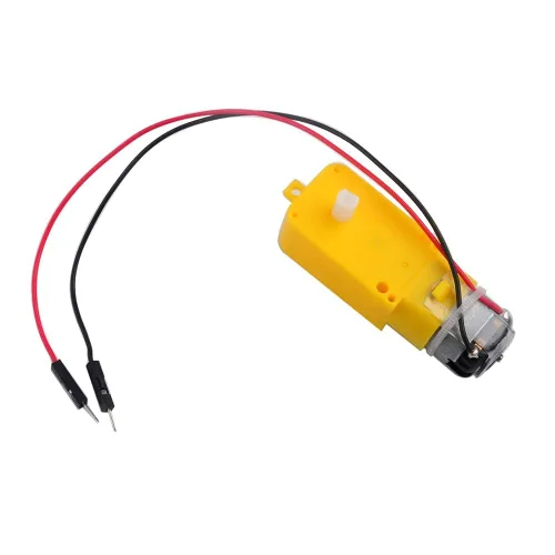 Vista 4 de TT Motor - Caja de cambios eléctrica de 200 rpm, 3-6 V, motores magnéticos de doble eje con relación de rueda de neumáticos de plástico, motor de CC