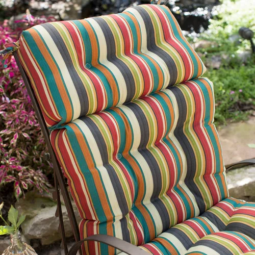 Vista 6 de Greendale Home Fashions Cojín para tumbona exterior de 72 x 22 pulgadas, Adobe Stripe