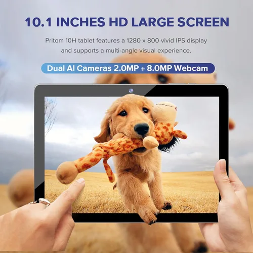 Vista 3 de FANGOR Tabletas Android 11.0 de 10.1 pulgadas, tableta con 2 GB de RAM de 32 GB de almacenamiento, 2 MP+ 8 MP cámara doble, pantalla IPS HD, WiFi