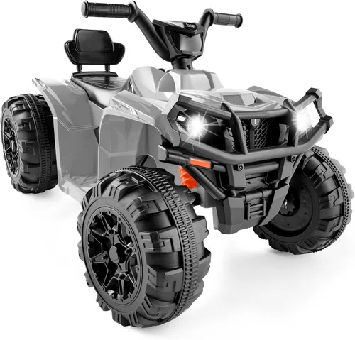 Vista 8 de Best Choice Products ATV eléctrico de 12 V para niños, juguete de 4 ruedas con audio Bluetooth, velocidad máxima de 2.4 mph, neumáticos con pisadas
