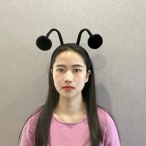 Vista 3 de Olivemont Diadema de antena para disfraz de hormiga, abeja, caracol, mariquita y mariposa