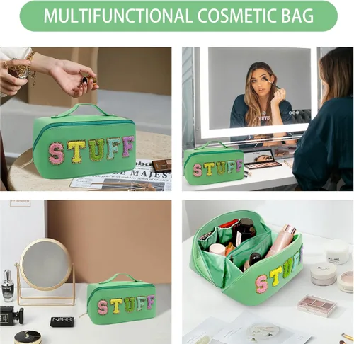 Vista 3 de Buffalo Plaid Tote Bag Clutch Bag for womens with Buffalo Makeup Cosmetic Bag Claus tote Set