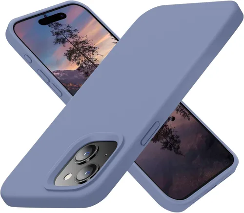 Vista 45 de Cordking Funda diseñada para iPhone 15 Pro Max, funda de silicona ultradelgada a prueba de golpes con [forro de microfibra suave antiarañazos], 6.7