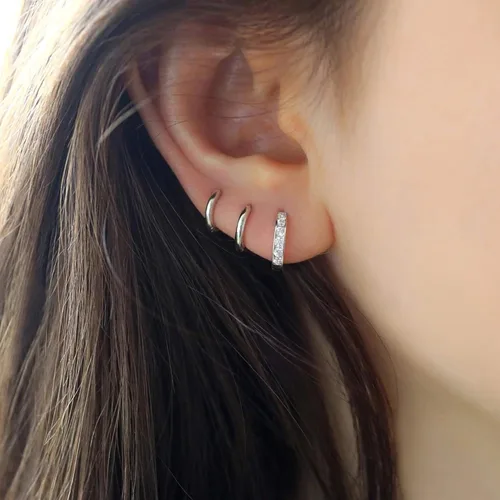 Vista 7 de micuco - Arracadas pequeñas para mujer oro de 14 quilates aretes para hombre hipoalergénicos para cartílago