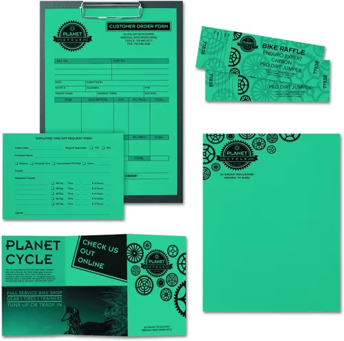 Vista 3 de Astrobrights 21849 - Papel de color, 24 libras, 8 1/2 x 11, verde azulado terrestre, 500 hojas