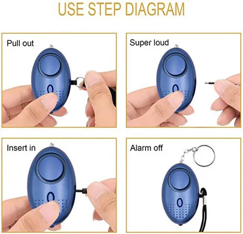 Vista 6 de Tactical Scorpion Gear R1 autodefensa 130dB alarma personal w luz para la seguridad