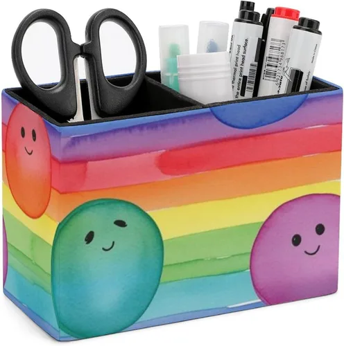 Vista 22 de Desk Organizer Pencil Cups Aztec Red Blue, Convenient Storage for Your Writing Tools