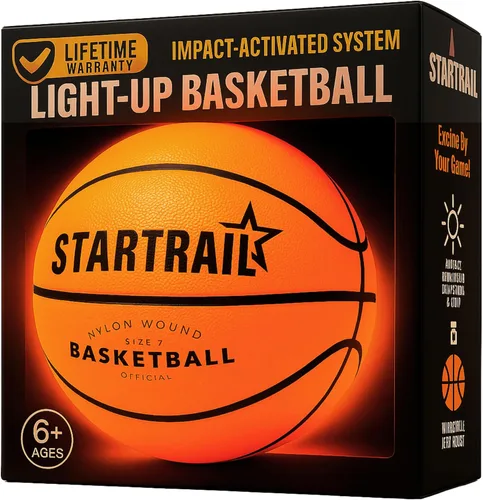 TOMLEON Light Up Basketball | Glow in The Dark Basketball | LED Basketball Size 7 | Glowing Basketball Ball | Lighted Basketball | Coolest Things