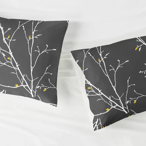 Vista 7 de YIYEA Juego de 2 fundas de almohada estándar de microfibra ultra suave de doble cepillado, fundas de almohada estándar, fundas de almohada florales