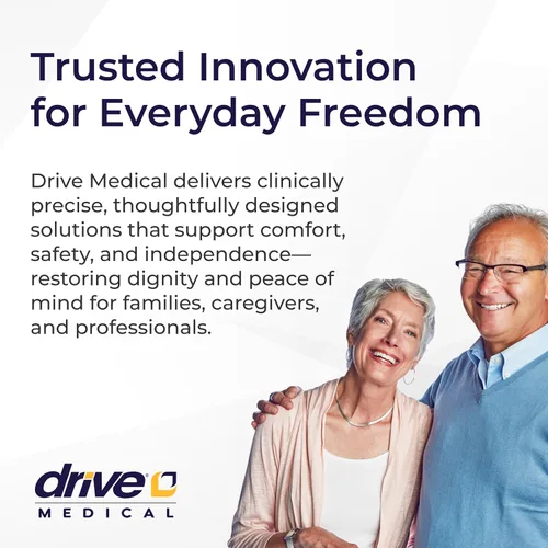 Vista 12 de Drive Medical 10210-1 Andador plegable de lujo de dos botones con ruedas de 5 pulgadas