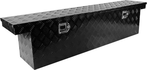 Vista 9 de Caja de herramientas para camión de 39 pulgadas, caja de herramientas de aluminio resistente al agua con cerradura y llaves, caja de herramientas
