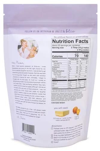 Vista 2 de MilkBliss mezcla de galletas de chispas de chocolate oscuro y avena para lactancia – Suplemento de galletas para la lactancia y el aumento