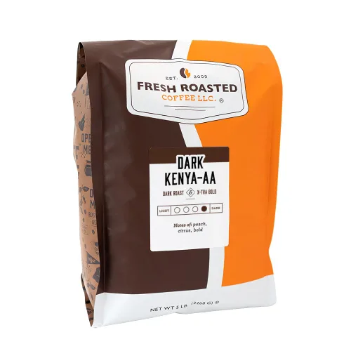Vista 23 de Fresh Roasted Coffee, Yirgacheffe Kochere Etíope oscuro, 12 oz, tostado oscuro, Kosher, molido
