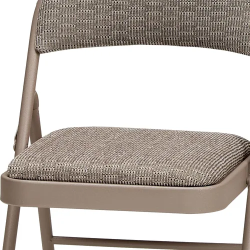 Vista 24 de MECO Paquete de 4 sillas plegables acolchadas, silla plegable de tela Corrin acolchada, cinabrio