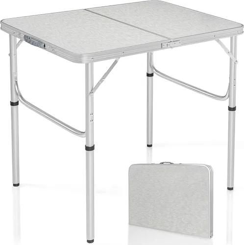 Vista 19 de RedSwing Mesa de campamento portátil de 2 pies, mesa plegable de aluminio de altura ajustable con asa de transporte, mesa ligera para picnic al aire