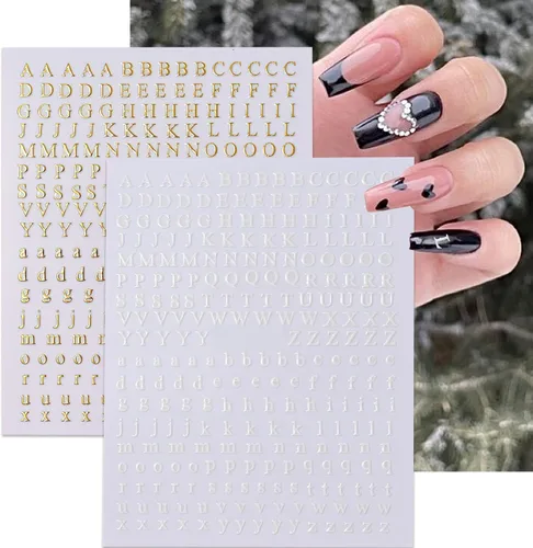 Vista 6 de Calcomanías de uñas con diseño de corazón y amor con brillo, calcomanías de uñas de San Valentín autoadhesivas 3D, diseño de uñas de corazón