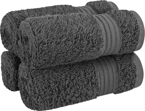 Vista 304 de Cotton Paradise 100% Cotton Turkish Washcloth Set for Bathroom, 4 Piece Soft Absorbent Small Hand Face Towels Wash Rags, Lilac