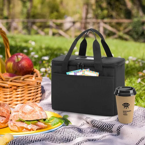 Vista 8 de Trunab Portador de bebidas reutilizable de 3 tazas para entrega con divisores ajustables, organizador de bebidas aislado para llevar, bolsa