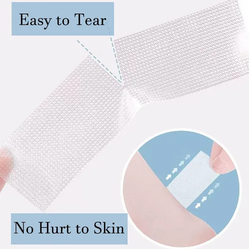 Vista 6 de 2 rollos de cinta de protección para pies, almohadillas adhesivas para el cuidado de los pies, cinta invisible de tacón alto, cojín de talón