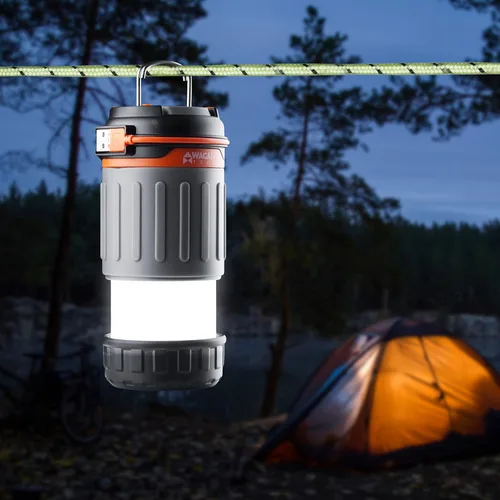 Vista 4 de WAGAN EL4304 Linterna LED plegable para camping, recargable por USB, 240 lúmenes, linterna colgante, ganchos magnéticos, base magnética