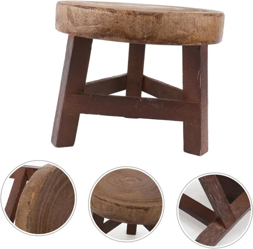 Vista 5 de Zerodeko Taburete de madera para macetas, 1 unidad, bandeja para macetas suculentas, estante para plantas, soporte moderno para plantas, soporte
