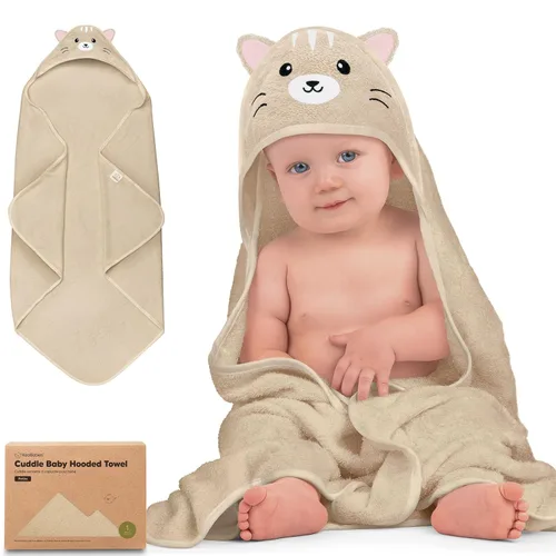 Vista 23 de KeaBabies Toalla de bebé con capucha para recién nacido - Viscosa derivada de bambú, toallas de baño grandes para bebé con capucha para niños
