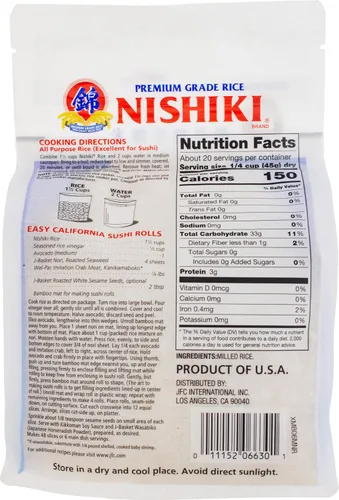 Vista 2 de Nishiki - Arroz Musenmai, arroz blanco de grano medio, 2 libras (paquete de 12)