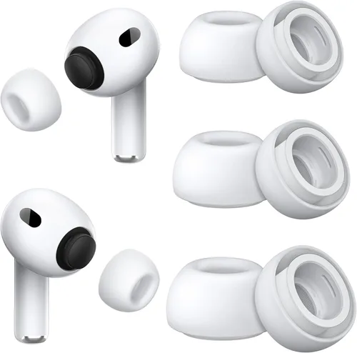 Vista 9 de Almohadillas de repuesto con infusión de espuma compatibles con AirPods Pro 3 (2025), comodidad superior, cancelación de ruido mejorada, ajuste