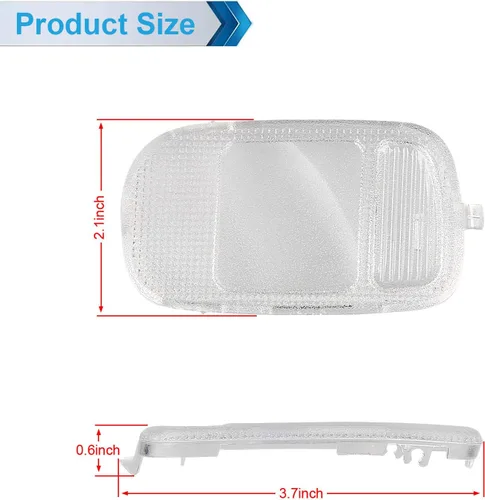 Vista 5 de Cubierta de luz de cúpula de mapa interior, consola superior con bombillas LED blancas compatible con Dodge Ram 1500 2500 3500 2002-2009