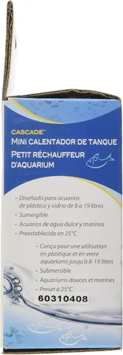Vista 4 de Penn-Plax Cascade Mini calentador de pecera, totalmente sumergible, ideal para acuarios de agua dulce y salada, 4 pulgadas de longitud, 10 vatios