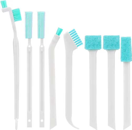 8Pcs Small Household Cleaning Brushes, Tiny Cleaning Brush Set Micro Scrubber 8 in 1 Detail Cleaning Brush Small Holes Corner Space Keyboard Bottle