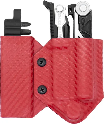Vista 6 de Clip & Carry Kydex Funda multiherramienta para Gerber Center-Drive con soporte de sidecar opcional ~ Fabricado en Estados Unidos