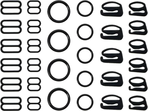 Tupalizy 240 ganchos de correa de sujetador para coser bikini halter traje de baño tops lencería anillos nylon traje de baño clips cierre deslizantes