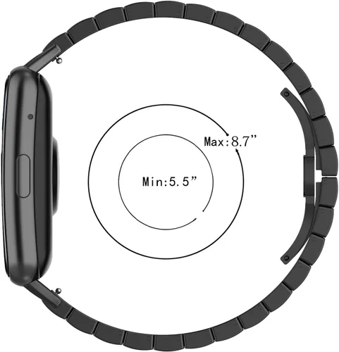 Vista 6 de BabyValley Correa compatible con Huawei Watch Fit Band de acero inoxidable, pulsera de metal con herramientas, correa de repuesto para reloj