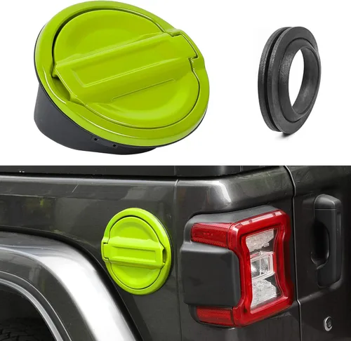 Vista 13 de JeCar Tapa de Tanque de Gasolina de Aluminio Compatible con Puerta de Llenado de Combustible para Jeep Wrangler 2018-2024 JL & Unlimited