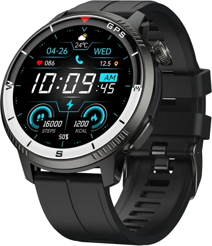 Reloj inteligente para hombres, reloj inteligente con GPS, rastreador de actividad física con monitor de frecuencia cardíaca/sueño, podómetro,