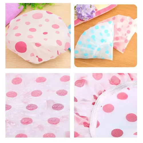 Vista 5 de Gorro de ducha, 3 unidades, impermeable, reutilizable, gorro de baño para mujeres, hombres y niños