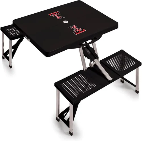 Vista 19 de PICNIC TIME NCAA North Carolina Tar Heels Folding Picnic Table - Camping Table - Outdoor Table with Umbrella Hole