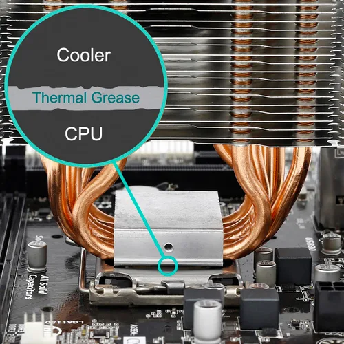 Vista 6 de G104 Pasta de grasa térmica blanca de tubo de 3.53 oz, pasta de disipador térmico compuesto térmico para enfriadores de CPU de PC, GPU LED PS4