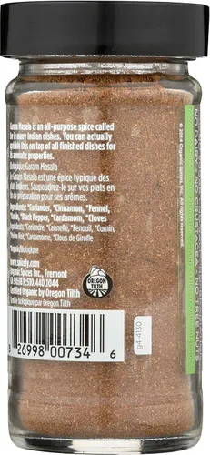 Vista 4 de Spicely Organics Condimento Garam Masala - Tarro de 1.60 onzas certificado sin gluten