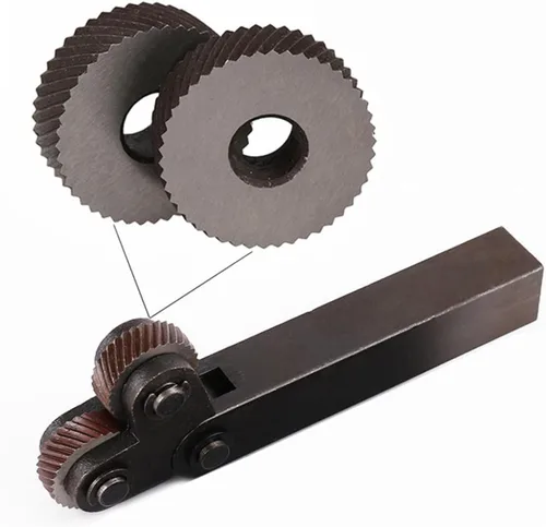 Vista 8 de TEHAUX Rueda de moleteado de acero de alta resistencia 4pcs Cabeza de pivote para torno Herramienta de moleteado grueso