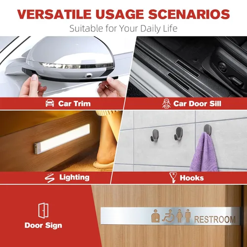 Vista 7 de Cinta adhesiva de doble cara 3M resistente, 0.39" cinta de montaje VHB 5925, fuerte adhesivo impermeable para automóviles, tiras de luces LED