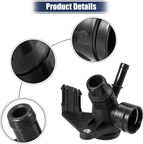 Vista 4 de ACROPIX Conector de manguera de refrigerante para Audi A4 2.0L A/T Quattro Base Sedan - Paquete de 1 negro