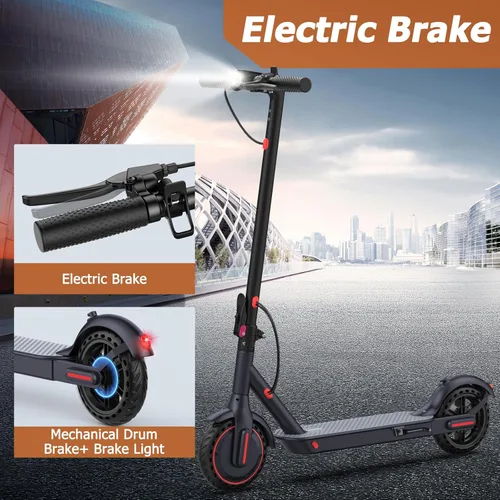 Vista 6 de Qlaway 8.5" E Scooter for Adults 19/22 MPH 350/500W Motor 187.2/288.6/441WH Battery, Motorized Scooter Up to 22 Miles Range, Foldable Bearing 265