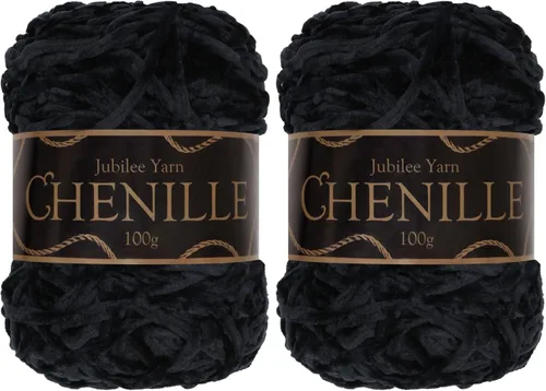 Vista 23 de JubileeYarn - Hilo de chenilla, 3.53 oz/pastel, peso peinado, circonita, terciopelo blanco, 1 pastel