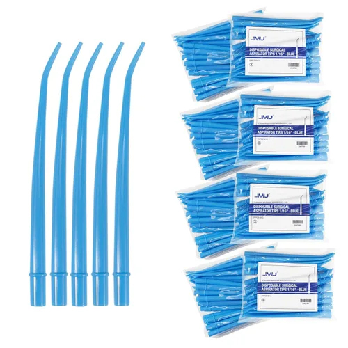 Vista 16 de JMU Puntas de aspirador dental, puntas de succión quirúrgicas desechables (verde-1/4 ", 25)