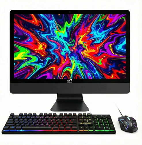 Vista 10 de STGSivir Computadora de escritorio todo en uno, pantalla FHD de 22 pulgadas, Intel Core i7 hasta 3.9G, 16 GB de RAM, SSD de 512 GB, WiFi 5