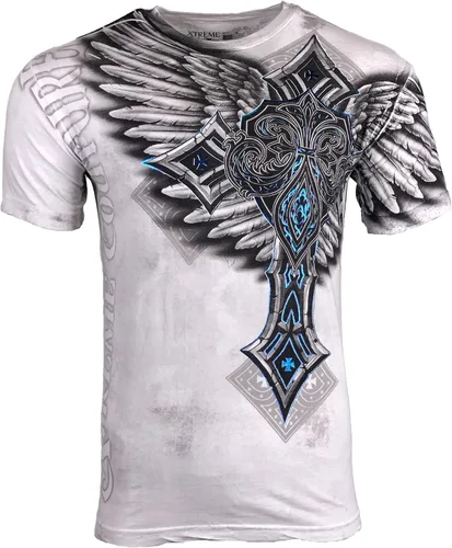 Vista 2 de Xtreme Couture by Affliction - Camiseta de manga corta para hombre, Blanco